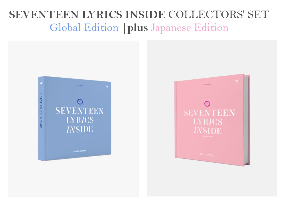 SEVENTEEN Lyrics Inside COLLECTORS' 2-Book SET: Global Edition PLUS Japanese Edition