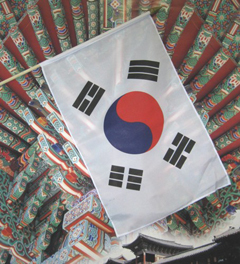 Stock-Fahne Südkorea: 30x45 cm