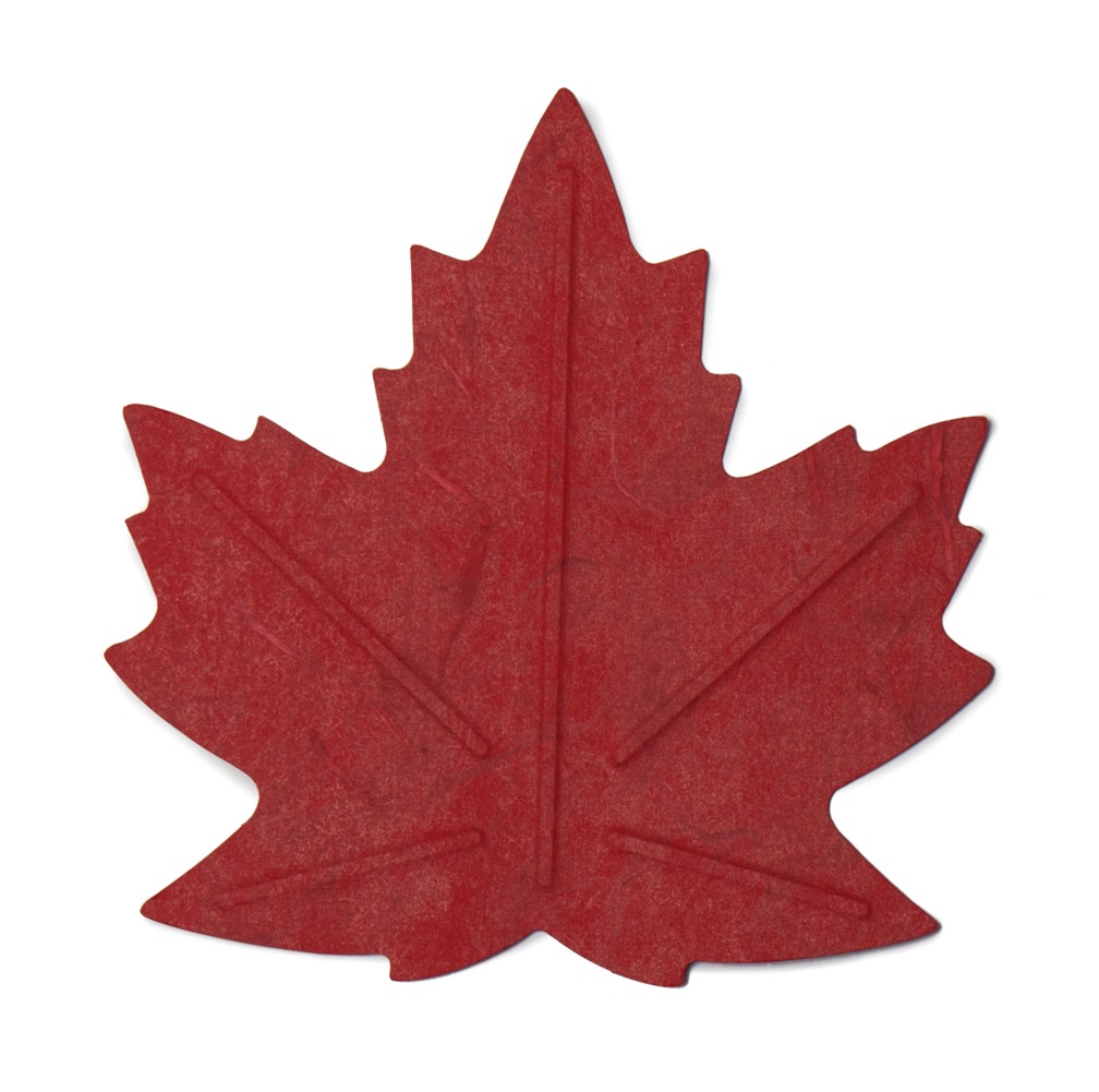 Flexible Hanji Paper Tray Maple Leave Red 20x20cm